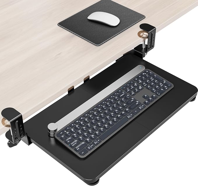 Ergonomic Mouse & Keyboard Tray Under Desk, Pull Out by Zontera