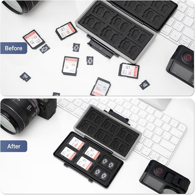 36 Slots Memory Card Case Water-Resistant Anti-Shock Memory Card Wallet - Image 7