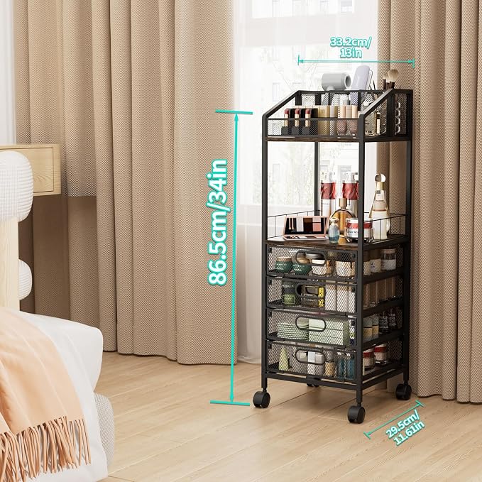 HapiRm Makeup Organizer Storage Cart - Image 3