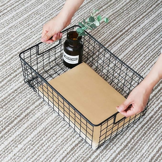 Kingrol 2 Pack Wire Storage Baskets - Image 8
