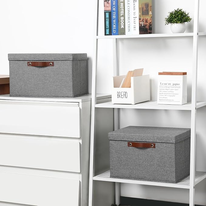 Temary Storage Bins with Lids 2-Pack Large Foldable Storage Baskets with Lid - Image 5