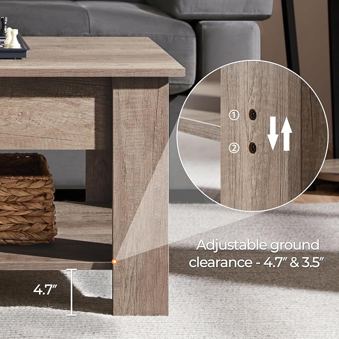 Yaheetech 47.2 in Lift Top Coffee Table - Image 7