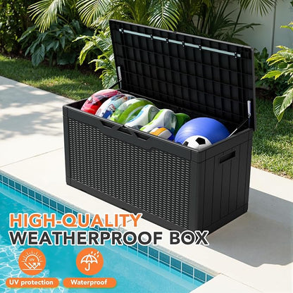 105 Gallon Deck Box Outdoor Indoor Waterproof Storage Box - Image 6