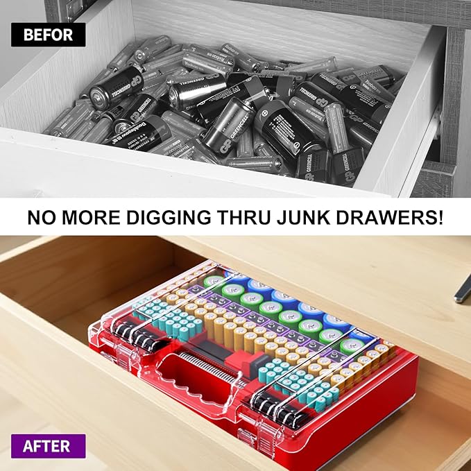 Battery Organizer Storage Holder Box Case - Image 4