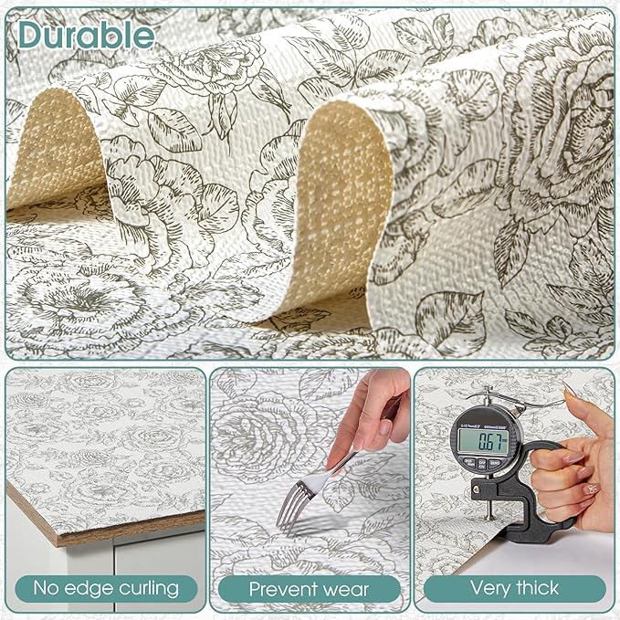 Drawer and Shelf Liner, Non-Slip Kitchen Cabinet Liners Non-Adhesive Thick - Image 6