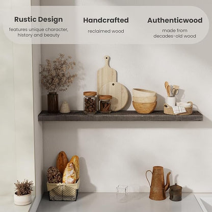 FLYJOE 44 Inch Long Solid Wood Floating Shelves - Image 6