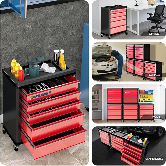 LARBANKE 5 Drawer Rolling Tool Chest - Image 9