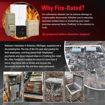 FireKing Turtle Vertical 2 Drawer Legal and Letter Fire Safe File Cabinet - Image 8
