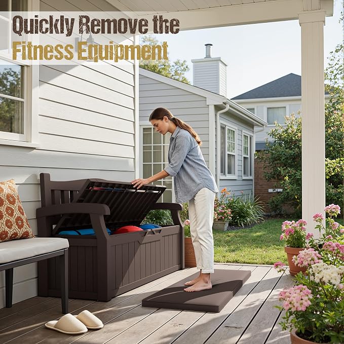 80-Gallon Outdoor Storage Bench - Image 7