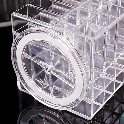 Sooyee 360 Degree Spinning Lipstick Organizer Holder 53 Spaces, Acrylic - Image 4