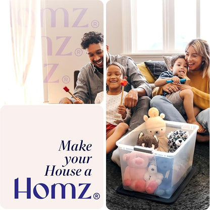 HOMZ 5 Drawer Plastic Storage & Organizer Tower | 3 Large & 2 Small Drawers | - Image 8