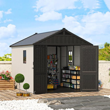 Patiowell 8 x 10 FT Resin Outdoor Storage Shed - Image 2