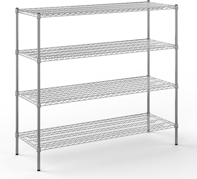 21" Deep x 60" Wide x 54" Height Wire Shelving Kit | 4-Tier | NSF Commercial by Regal+Altair
