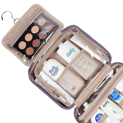 NISHEL Travel Toiletry Bag for Women, Makeup Essentials Organizer, Hanging Case - Image 3