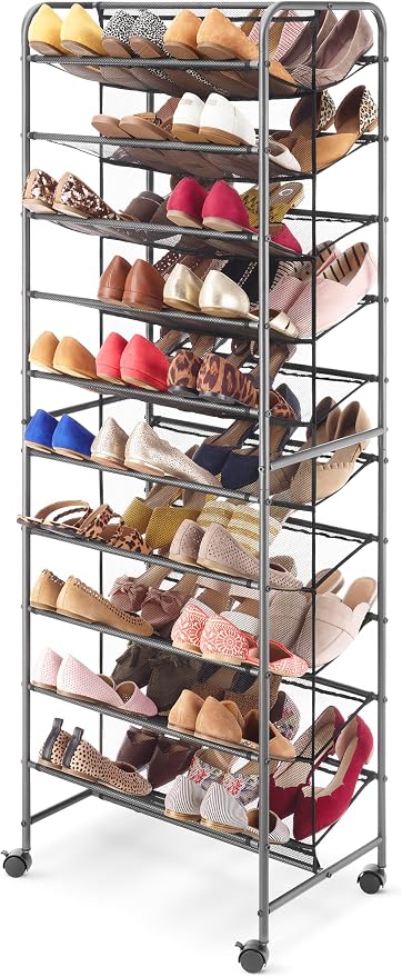 Whitmor 10 Tier Double-Sided Shoe Cart - Image 3