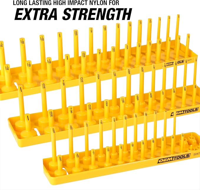 OEMTOOLS 22238 6 Piece SAE and Metric Socket Tray Set, SAE and Metric Socket - Image 7