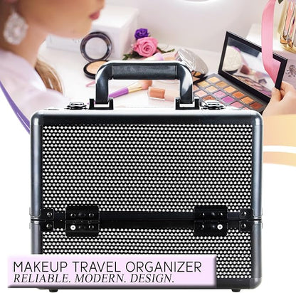 Ver Beauty Cosmetic Train Makeup Case Organizer Storage Extendable Trays Keys - Image 2