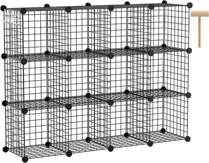 ZENY Cube Storage 12-Cube Metal Wire Storage Shelves Cube Closet Organizer by ZENY