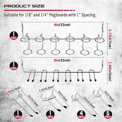 Ultimate 121-Piece Pegboard Hooks Set, Pegboard Accessories - Image 3
