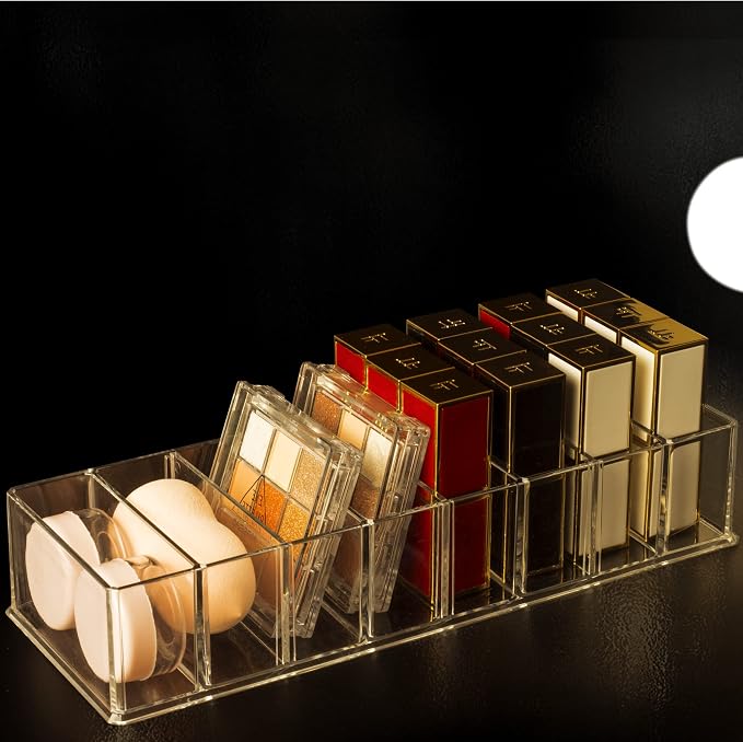 Detachable Makeup Organizer, 8 Compartments Acrylic Cosmetic Storage Jewelry - Image 4