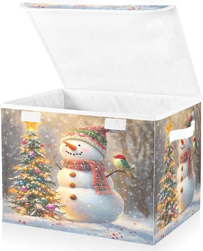 Whimsical Snowman Storage Bins - Image 2
