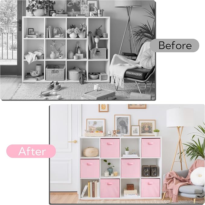 Cupic Cupid 13x13 Storage Cubes, 6 Pack Open Storage Bins - Image 8