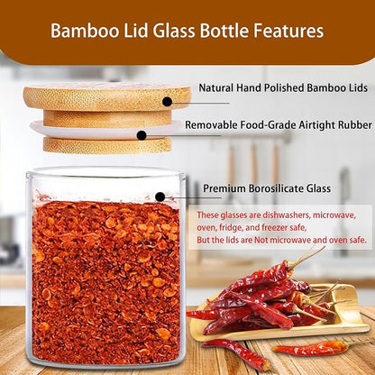 SLifeJars-Spice Jars with Label, 7.5 oz 20pcs Spice Containers Glass Jars with - Image 3