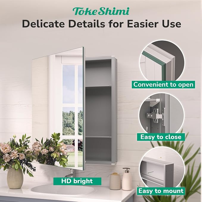 20x26 Medicine Cabinet Mirror - Image 8