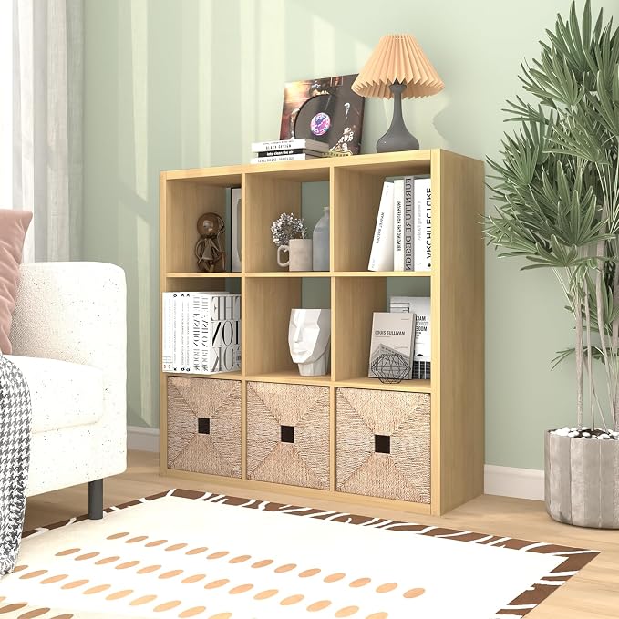CTESNE【2026 Wooden Thick Frame 9 Cube Storage Organizer Shelf - Image 8