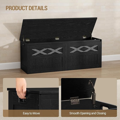 Hzuaneri 47" Storage Bench, Lift Top, 210L/55 Gal Large Storage Chest | | 330lb - Image 6