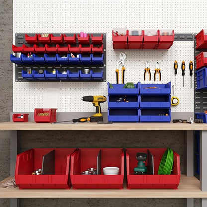 Akro-Mils 30632 Heavy Duty Wall Mount Garage Storage Steel Louvered Rail | Wall - Image 5
