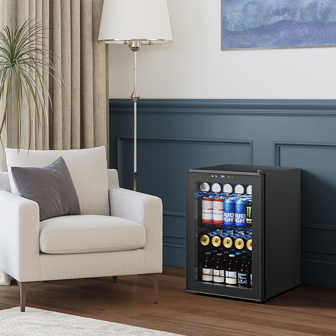 Yeego Beverage Refrigerator Cooler, 85 Cans Drink Mini Fridge - Image 6