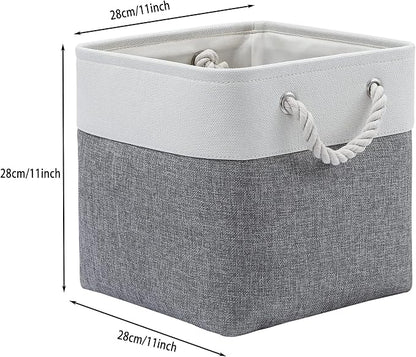 MidmmVick 11 x 11 Inch Cube Storage Bins, 6 Pack Large Collapsible Fabric - Image 5