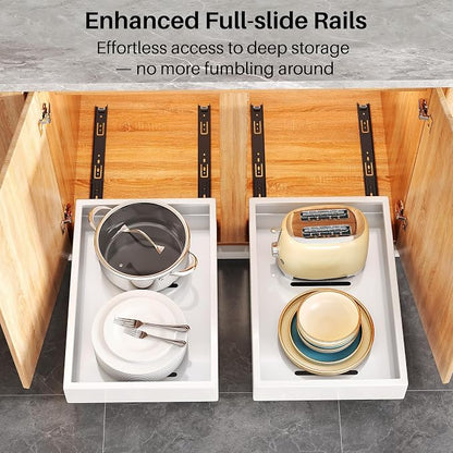 Pull out Cabinet Organizer, Heavy Duty Full-Extension Slide out Drawers - Image 4