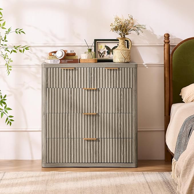 LEYAOYAO Fluted 5 Drawers Dresser - Image 4