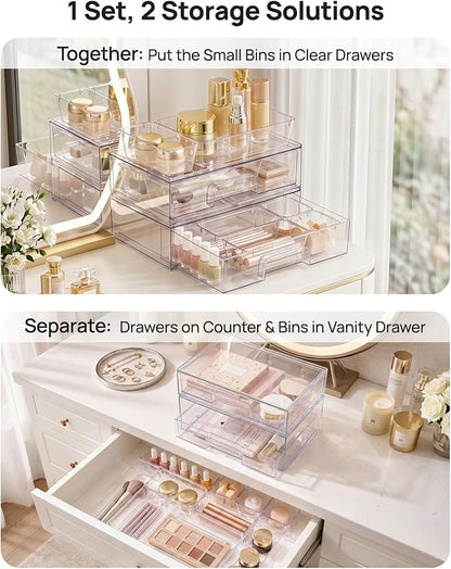 Vtopmart 12-Pack Clear Makeup Organizer Set - Image 4