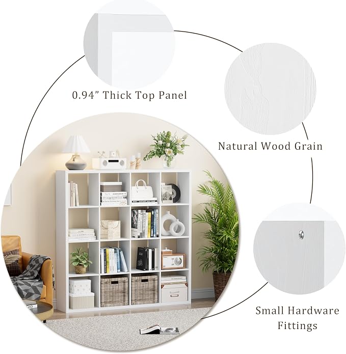 VDNEND Cube Storage Organizer Bookcase, Decorative 11 inch Open Back Cubical - Image 5