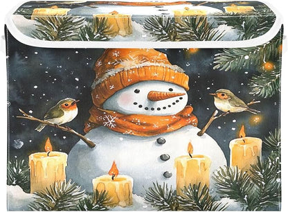 Watercolor Snowman Storage Bins by LLCxigua