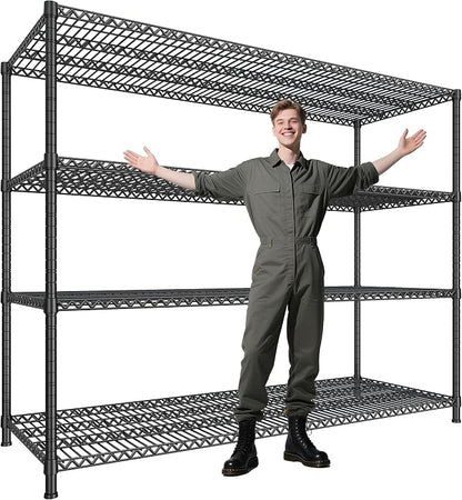 2500 LBS Storage Shelves 68.1"W Wire Shelving Unit, Garage Shelving Heavy Duty by Durayloly