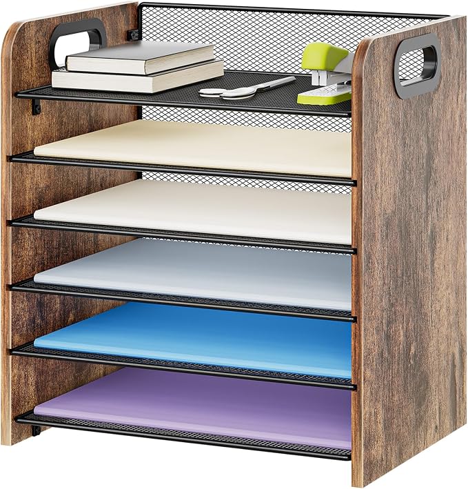 Marbrasse 6 Tier Paper Organizer Letter Tray by Marbrasse