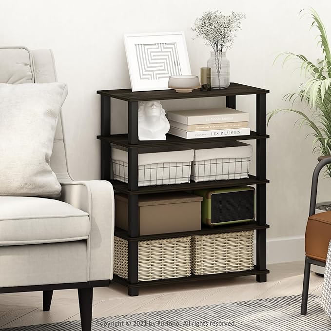 Furinno Turn-S-Tube Storage Shelves Set of 2, 3-Tier Stackable Standing Shelf - Image 3