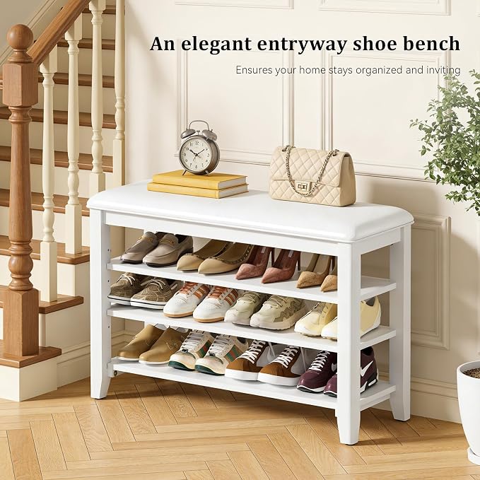 Taitiy Entryway Shoe Storage Bench, Shoe Organizer Bench - Image 7