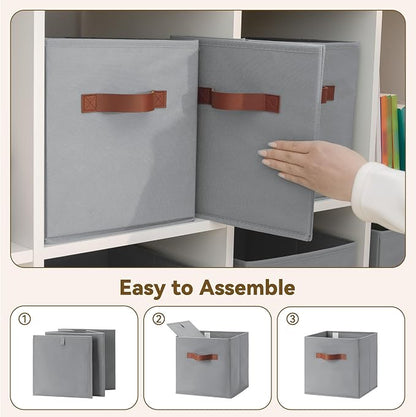 GRANNY SAYS 11 Inch Cube Storage Bins, 6 Pack Foldable Cube Storage Organizer - Image 6