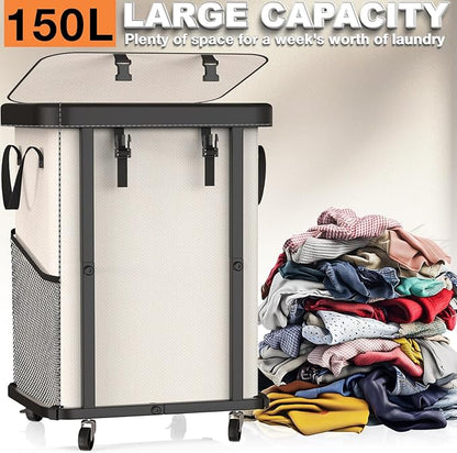 150L Large Fashion Laundry Basket - Image 3