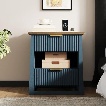 HIFYOBRO Fluted Nightstands by HIFYOBROUS