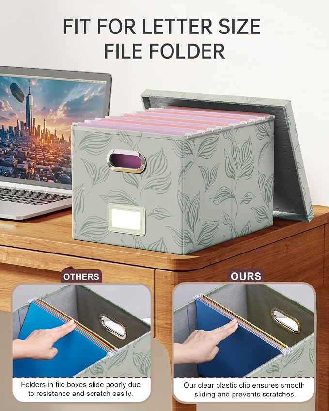 2 Pack File Storage Organizer, Document Organizer, Portable File Box - Image 3