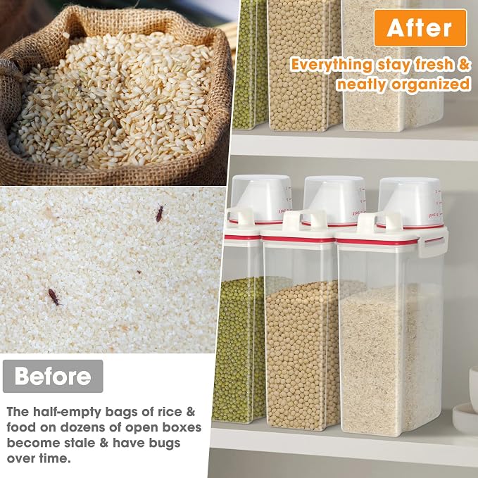 TBMax Rice Storage Container, Airtight Cereal Container Dispenser - Image 7