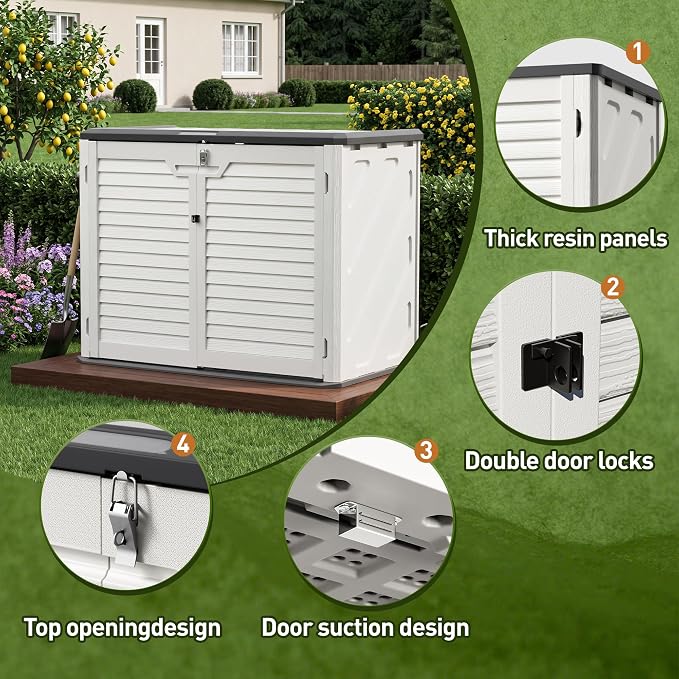 31 Cu.Ft Resin Outdoor Storage Cabinet - Image 3