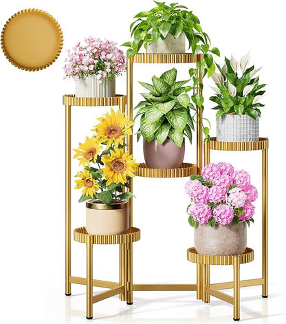 6 Tier Large Tiered Plant Stand Indoor, 7.9 Inch Wide Tall Corner Metal Plant by Unknown