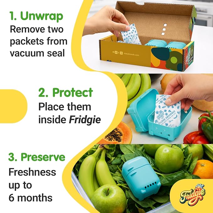 Fridgie Produce Saver, Ethylene Gas Absorber, Fridge Lettuce Keeper - Image 2